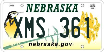 NE license plate XMS361