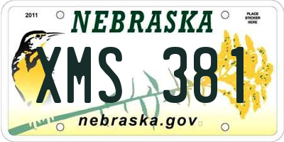 NE license plate XMS381