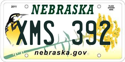 NE license plate XMS392
