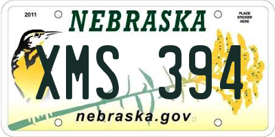NE license plate XMS394