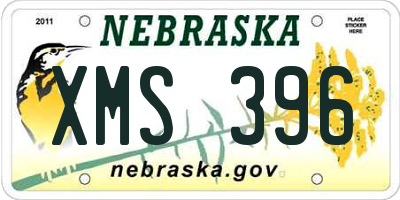 NE license plate XMS396