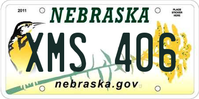 NE license plate XMS406