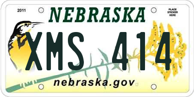 NE license plate XMS414