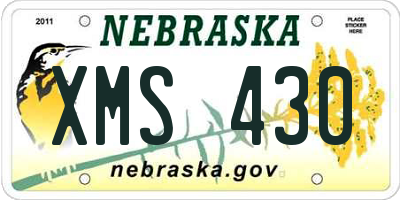 NE license plate XMS430