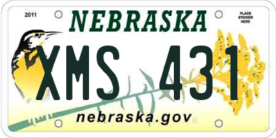 NE license plate XMS431