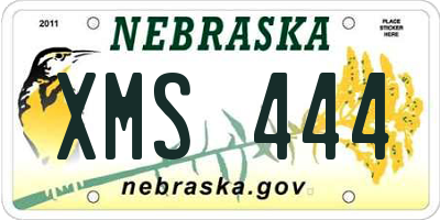NE license plate XMS444