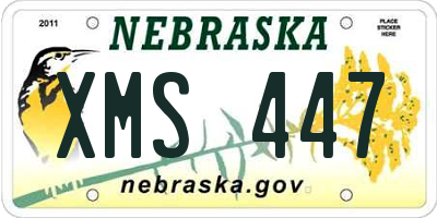 NE license plate XMS447