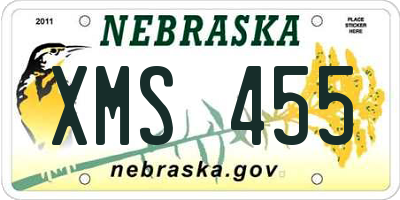 NE license plate XMS455