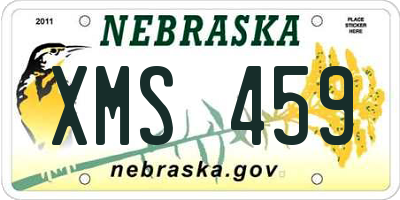 NE license plate XMS459