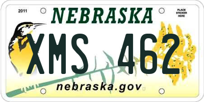 NE license plate XMS462