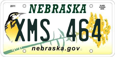 NE license plate XMS464