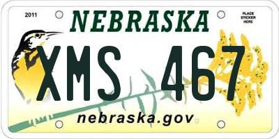 NE license plate XMS467