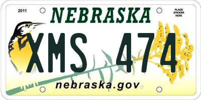 NE license plate XMS474