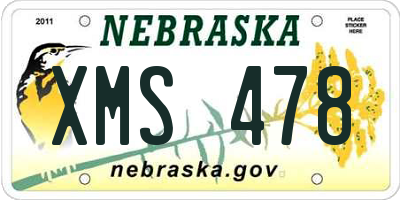 NE license plate XMS478
