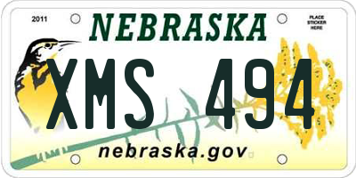NE license plate XMS494