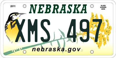 NE license plate XMS497