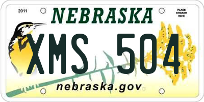 NE license plate XMS504