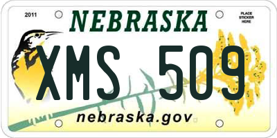 NE license plate XMS509