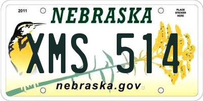 NE license plate XMS514