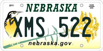 NE license plate XMS522