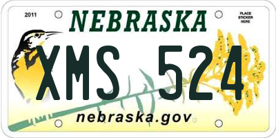 NE license plate XMS524