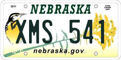 NE license plate XMS541
