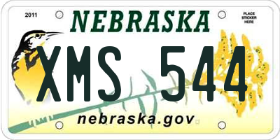 NE license plate XMS544