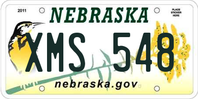 NE license plate XMS548