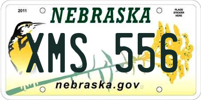 NE license plate XMS556
