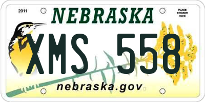 NE license plate XMS558