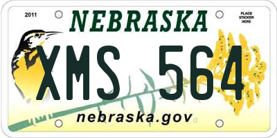 NE license plate XMS564