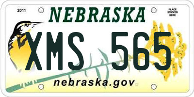 NE license plate XMS565