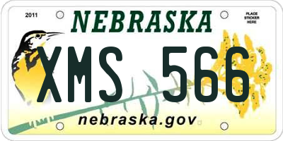 NE license plate XMS566