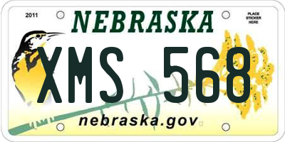 NE license plate XMS568
