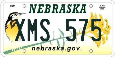 NE license plate XMS575