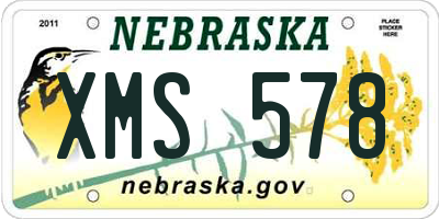 NE license plate XMS578