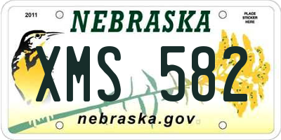 NE license plate XMS582