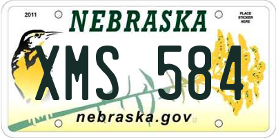 NE license plate XMS584