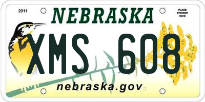 NE license plate XMS608