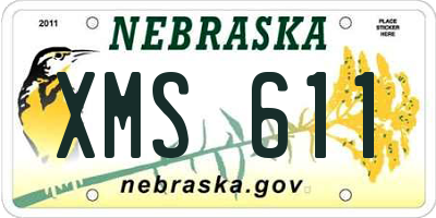 NE license plate XMS611