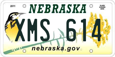 NE license plate XMS614
