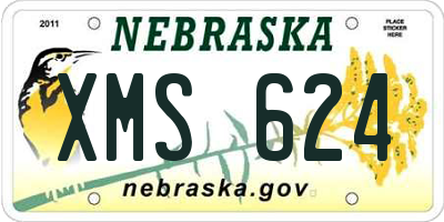 NE license plate XMS624