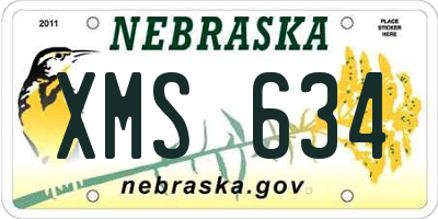 NE license plate XMS634