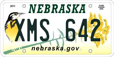 NE license plate XMS642