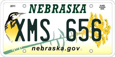NE license plate XMS656