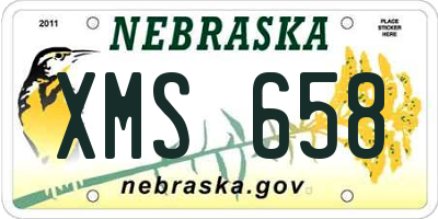NE license plate XMS658