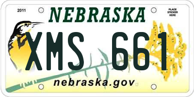 NE license plate XMS661