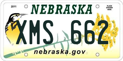 NE license plate XMS662