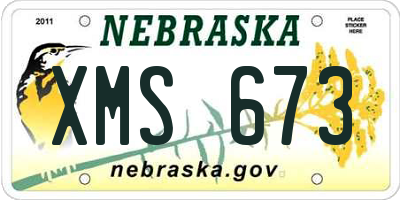 NE license plate XMS673