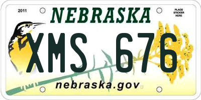 NE license plate XMS676